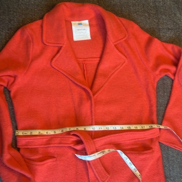 Anthropologie sparrow 100% Wool Coral Knit Belted Blazer sz S - Picture 8 of 11